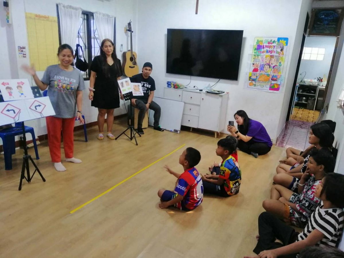 Children and teachers at Living Grace, Thailand