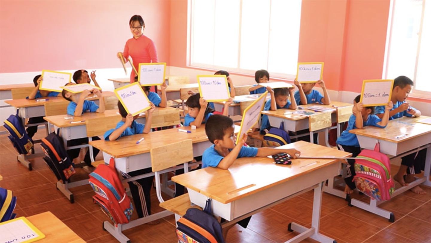A primary classroom at Maison Chance
