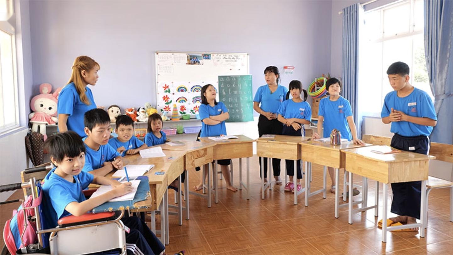 A specialized class for children with disabilities